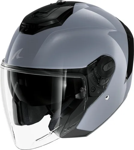 Shark RS Jet Blank Jethelm - Grau - M - Motorradhelm mit sportlichem Design, bietet höchsten Schutz und Komfort dank innovativer Technologie und einzigartiger Passform. Ideal für stilbewusste Fahrer.