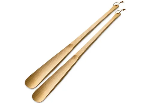 SOHFA Schuhlöffel 63cm Schuhlöffel aus Holz, schuhanzieher holz lang Buchenholz (1 Stück, 2-tlg., für Kinder, Jugendliche und Erwachsene), stabiles und fein geschliffener Schuhlöffel