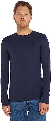 Tommy Jeans Herren Tjm Original Rib Longsleeve Tee Dm0dm04409 Langarm Strickoberteile, Blau, XS EU