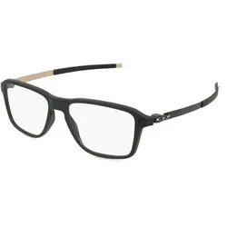 Oakley OX8166 Herren-Brille inkl. Gläser Vollrand Quadratisch Kunststoff-Gestell 54/16/140, schwarz