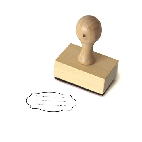 Frau WUNDERVoll® Stempel - Etikett zum Beschriften - aus Holz, Motivgröße: 5 x 2,8 cm/Motivstempel Textstempel Gummi Holz Gummistempel Stempel Gastgeschenk Stempel Hochzeit Ministempel Dekostempel