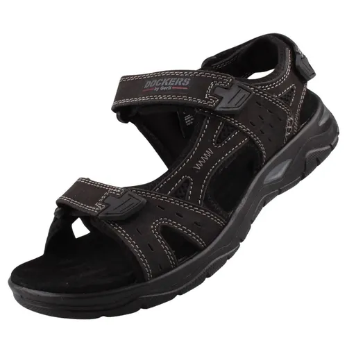 Dockers by Gerli Herren Trekking Sandalen - Wanderschuhe für Herren mit robustem Nubukleder, ideal für Outdoor-Aktivitäten und komfortables Wandern dank praktischen Klettverschluss.