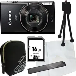 Canon Ixus 285 HS Schwarz - Kompaktes Set-Angebot - Digitalkamera mit 20,2 MP und Wi-Fi, ideal für spontane Aufnahmen und schnelle Bildübertragung.
