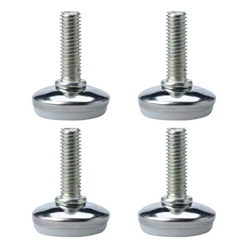 sourcing map 4Stk Möbelfüße Verstellbar M8x14mm Einstellbar Gewinde 28mm anschrauben Möbel Gleiter Außgleichsfuß