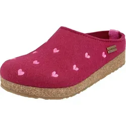 HAFLINGER Grizzly Cuoricini Filzpantoffel mit Herzdesign von Haflinger