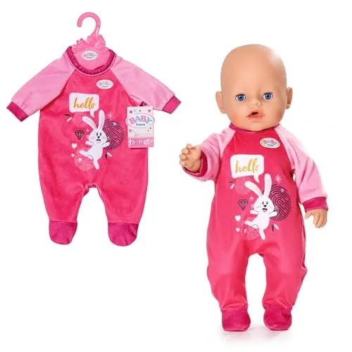 BABY born Romper Pink, 43cm - Kuschelige Puppenkleidung mit Nachtlicht und Wiegenliedfunktion für süße Träume