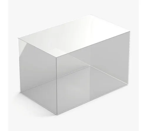 Hansen Werbetechnik Vitrine Vitrine / Schaukasten aus Acrylglas rechteckig mit transparentem Boden (2-St)