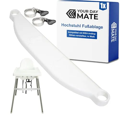 Hochstuhl Fußablage für IKEA Antilop, höhenverstellbar in Weiß