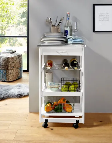 Home affaire Sideboard mit Edelstahltop