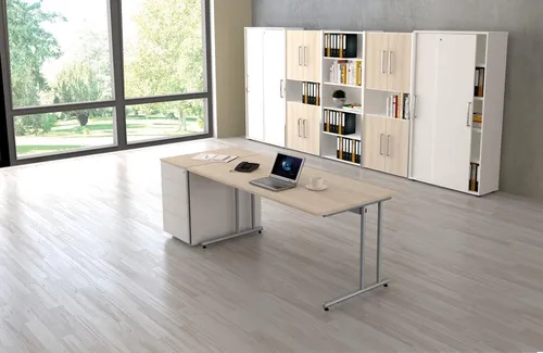 Start Up Schreibtisch 180 x 80 cm Ahorn von Theo Kerkmann Büromöbelfabrik GmbH & Co. KG