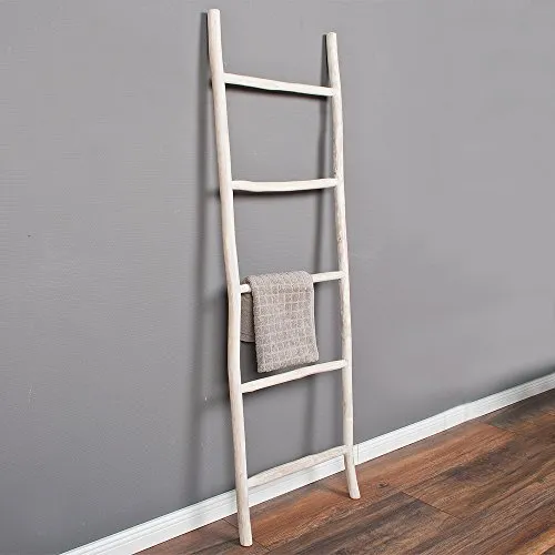 LEBENSwohnART Teak Deko-Leiter KEPALA H150cm von LebensWohnArt