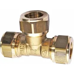 Messing Klemmverschraubung T-stück 22 X 22 X 22 Mm Für Kupferrohre