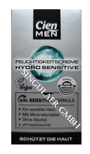 CIEN MEN Hydro Sensitiv Gesichtspflege - Gesichtsreiniger für sensible Haut, spendet intensive Feuchtigkeit und entspannt die Haut für ein frisches Gefühl.