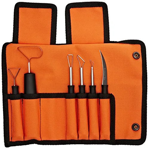 triangle 90 905 06 02 Modellier-Set Villafane-Studios - 6-teiliges professionelles Carving-Set für präzises Kürbis-Schnitzen und Modellieren, ideal für Halloween und kreative Projekte. Hochwertige Edelstahlwerkzeuge mit rutschfesten Griffen für sicheren Halt.