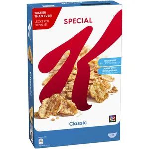 Kelloggs Cornflakes Special K Classic, 450 g, laktosefrei und vegan, aus Reismehl und Getreide