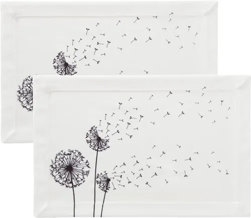 Erwin Müller Tischset Pusteblume 2er-Pack weiß-schwarz Größe 35x50 cm