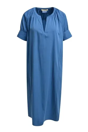 Smith & Soul Kleid in Blau - S - Luftiges Kleid mit Puffärmeln und Schlitzblende für einen eleganten Look. Ideal für besondere Anlässe oder den Alltag. Bequemer, lockerer Schnitt für hohen Tragekomfort.
