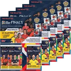 Road to 2022 UEFA Nations League Trading Cards - 5 Multipacks - Sammelkarten Set mit 5 Multipacks, jedes enthält 25 Karten inklusive 1 limitierter Karte – perfekt für Sammler und Fußballfans!
