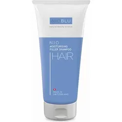 NIOBLU Nio-Feuchtigkeitsspendendes Filler Shampoo 200 ml - Shampoo für alle Haartypen, mit Hyaluronsäure und Panthenol für intensive Feuchtigkeit, Glanz und geschmeidiges Haar.
