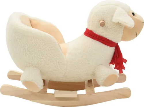 vidaXL Schaukeltier Schaf – Plüsch Schaukelpferd für Kinder von vidaXL