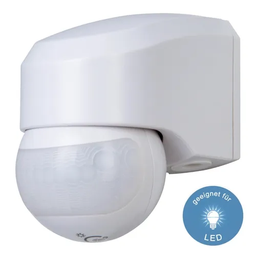 LED Bewegungsmelder außen weiß IP44 INFRAcontrol 180° Aufputz Kopp (823802014)