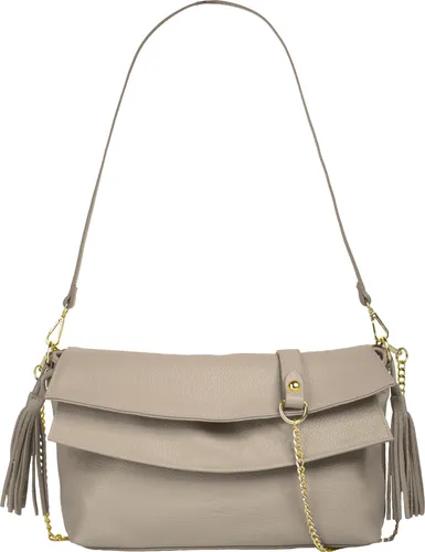 Samantha Look Umhängetasche aus echtem Leder | Made in Italy - Elegante Umhängetasche aus 100% feinstem Rindleder, ideal für Alltag und Reisen. Mit abnehmbarem Schultergurt und praktischen Fächern für optimale Organisation.