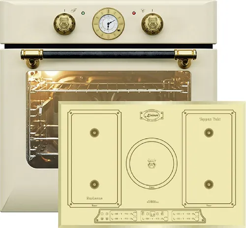 Retro Elektro Backofen Kaiser EH 6432ElfBE Autark +Induktionskochfeld 77 cm