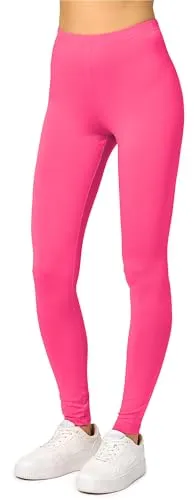 Merry Style Damen Lange Leggings aus Viskose MS10-143 (Rosa, XS)