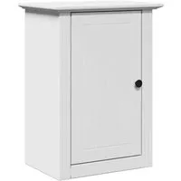 Bad-Wandschrank BODO Weiß 44x30x60 cm - Bad-Hängeschrank aus massivem Kiefernholz, langlebig und pflegeleicht, ideal für zusätzlichen Stauraum und rustikale Akzente im Badezimmer.
