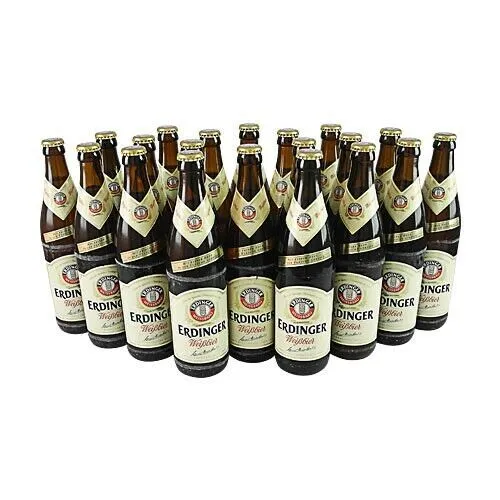  3,92€/1l) Erdinger Hefe Weißbier (20 Flaschen à 0,5 l / 5,3 % vol.