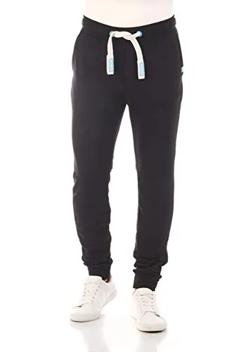 riverso Jogginghose Herren lang RIVTim Slim Fit Schwarz 3XL - Moderne Slim Fit Jogginghose mit elastischem Hosenbund und zwei seitlichen Taschen. Aus hochwertigem Baumwoll-Mischgewebe, pflegeleicht und ideal für den Alltag. Erhältlich in mehreren Größen und Farben.