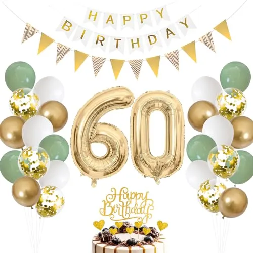 60. Geburtstag Deko Salbeigrüne von Moorle