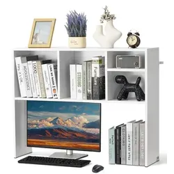 VEVOR Schreibtisch Bücherregal 1-stufiger Organizer in weiß von Vevor
