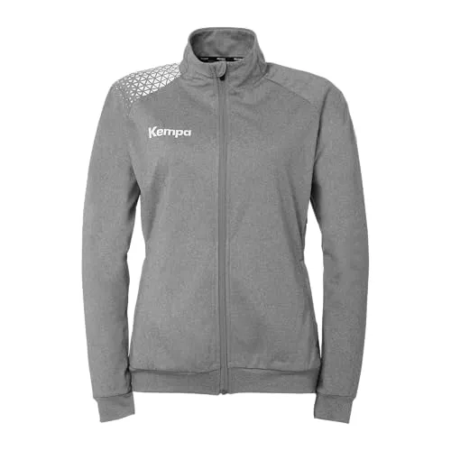Kempa Damen Ambition 28 Poly Sport-Jacke - Sport-Jacke aus 100% recyceltem Polyester, ideal für Training und Freizeit, mit praktischen Reißverschlusstaschen und einem umweltfreundlichen Ansatz.