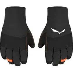 Salewa Male ORTLES TW M Gloves Fingerglove, Black Out - Fingerhandschuhe für Herren, wind- und abriebfest, ideal für hochalpine Bergtouren. Wasserabweisend, winddicht und atmungsaktiv – für optimale Fingerfertigkeit und Strapazierfähigkeit.