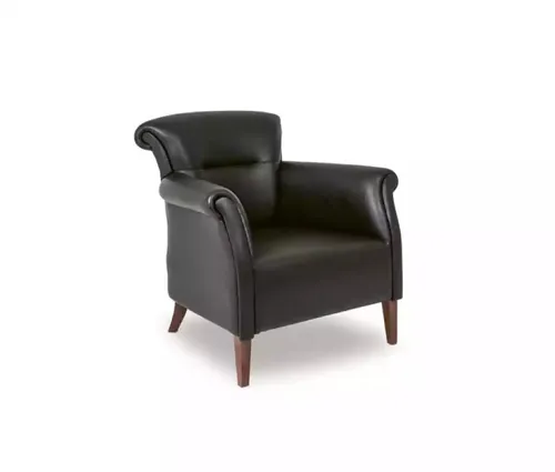 Luxus Designer Polstersessel Schwarz – Stilvoller Einsitzer für Ihr Büro - Eleganter Polstersessel im Art-déco-Stil, ideal für Arbeitszimmer oder Büro. Mit komfortabler Sitzhöhe von 42 cm und robustem Holzgestell – ein echter Blickfang für jede Einrichtung.