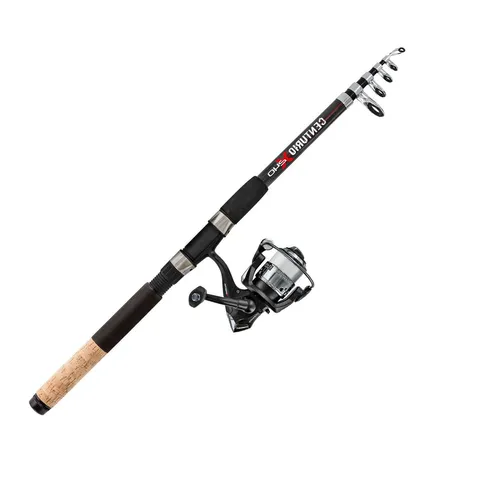 Jenzi Ruten-Set Combo Tele Centurio 20-50g 2,40m - Angelruten-Set mit Teleskoprute und VALERIO Rolle LT 2500, ideal für Süßwasserfischerei – leicht, transportabel und vielseitig einsetzbar.