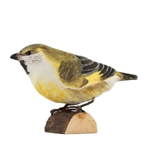 Wildlife Garden Skulptur Dekovogel Grünfink - Skulpturen für den Garten, handgefertigte Dekovogel Skulptur, die Ihr grünes Idyll dekorativ aufwertet und das bunte Leben vor Ihrer Gartentür fördert.