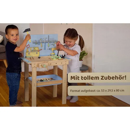 Kinder Holz-Werkbank Spielzeug mit Werkzeug