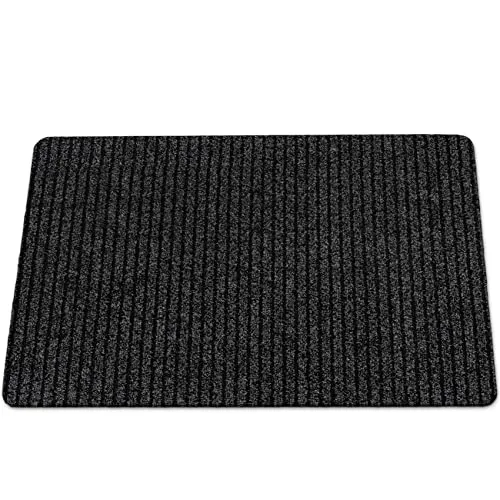 ANRO Schmutzfangmatte Mischa – Fußmatte Türmatte für Innen & Außen | rutschfest & pflegeleicht Flur, Eingang, Balkon, Gewerbe Mischa Schwarz 60x90cm