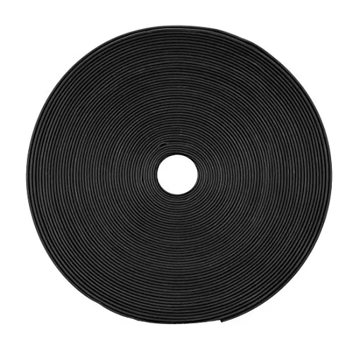 sourcing map 14mm Flachbreite PE Schrumpfschlauch Schwarz Schlauch 10m Läng Ø9mm Kabelschlauch 2:1 Schrumpfverhältnis Industrie Schrumpfschlauch Wasserdicht Kabelschutz Schrumpfschläuche