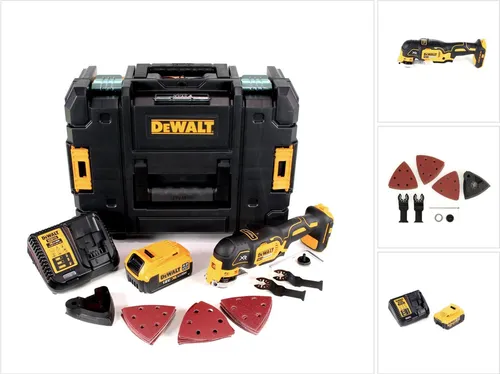 DeWalt DCS 355 M1 Oszillierer Brushless mit Akku und Zubehör
