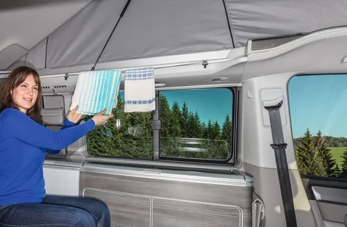 Kleiderhaken plus Handtuchhalter VW T6.1/T6/T5 California in grau von Brandrup