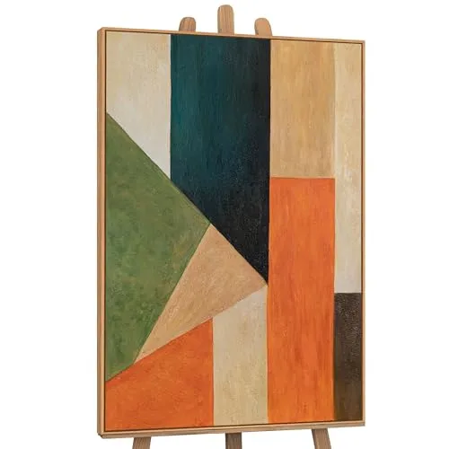 YS-Art Luxus Acrylbilder Abstraktion Gemälde auf Leinwand handgemalt Moderne Bilder mit Rahmen Wandbild Wohnzimmer modernes Wohndekor Bilder Büro echtes Kunstwerk 140x100 cm