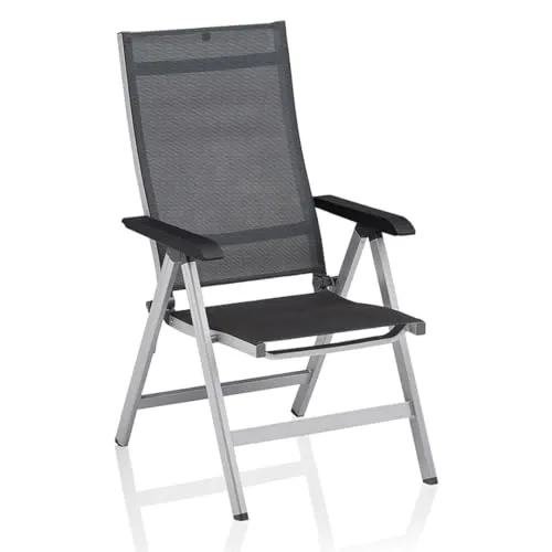 Kettler Basic Premium Klappsessel - Multipositionssessel für den Garten - Stylischer Klappsessel aus Aluminium, ideal für Innen- und Außenbereiche. Leicht, wasserabweisend und schnelltrocknend – perfekt für entspannte Stunden im Garten!