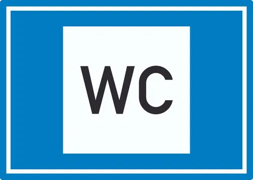 HB-Druck Aufkleber Toilette Symbol Aufkleber, wetterfest, UV-beständig, kratzfest