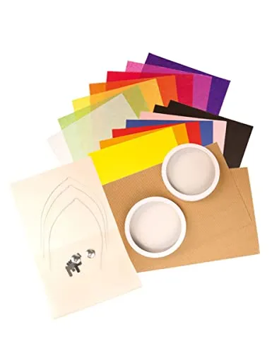 amscan DIY Laternen-Bastelset bunt St.Martin Laterne Kind - Multicolore