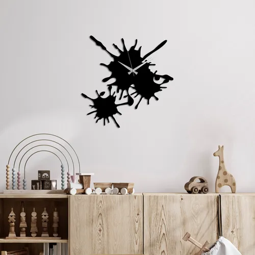 Metall Wanduhr Dekouhr Industrial Clock Schwarz - Elegante Wanduhr im Industrial-Design, gefertigt aus robustem Metall. Ein stilvolles Accessoire für jeden Raum, das Funktionalität und modernes Design vereint.