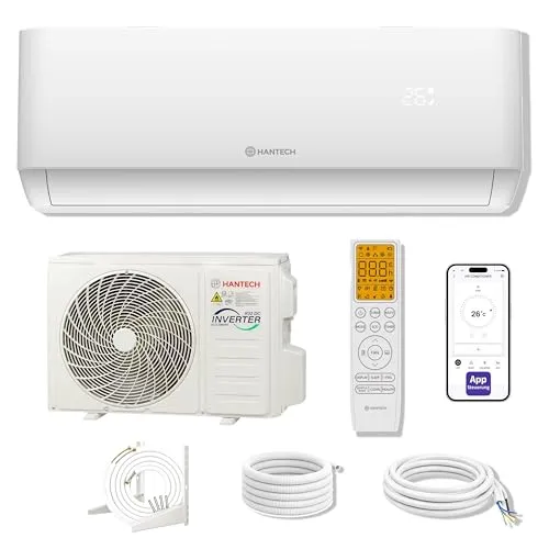 Split Klimaanlage 18000 BTU (bis 60m²) HANTECH H-PRO Heiz-&Kühlfunktion, Luftfilter, WIFI, Montagematerial