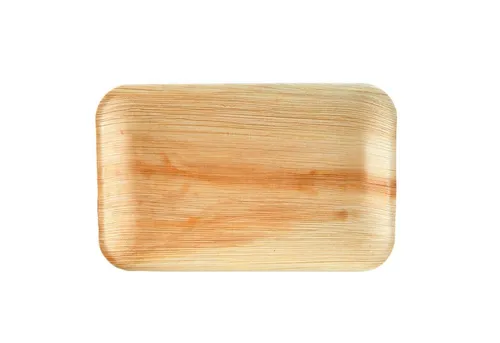 wisefood Einwegteller Palmblatt Teller rechteckig 16x23cm, (50 St)